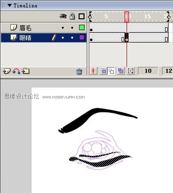 Flash制作卡通人物眨眼動(dòng)畫的方法,PS教程,思緣教程網(wǎng)
