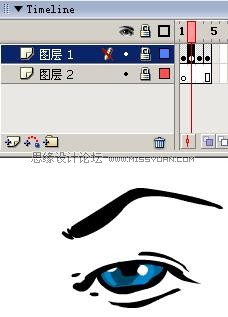 Flash制作卡通人物眨眼動(dòng)畫的方法,PS教程,思緣教程網(wǎng)