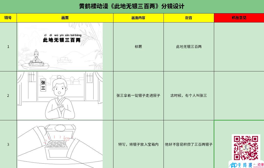 此地?zé)o銀三百兩線稿分鏡