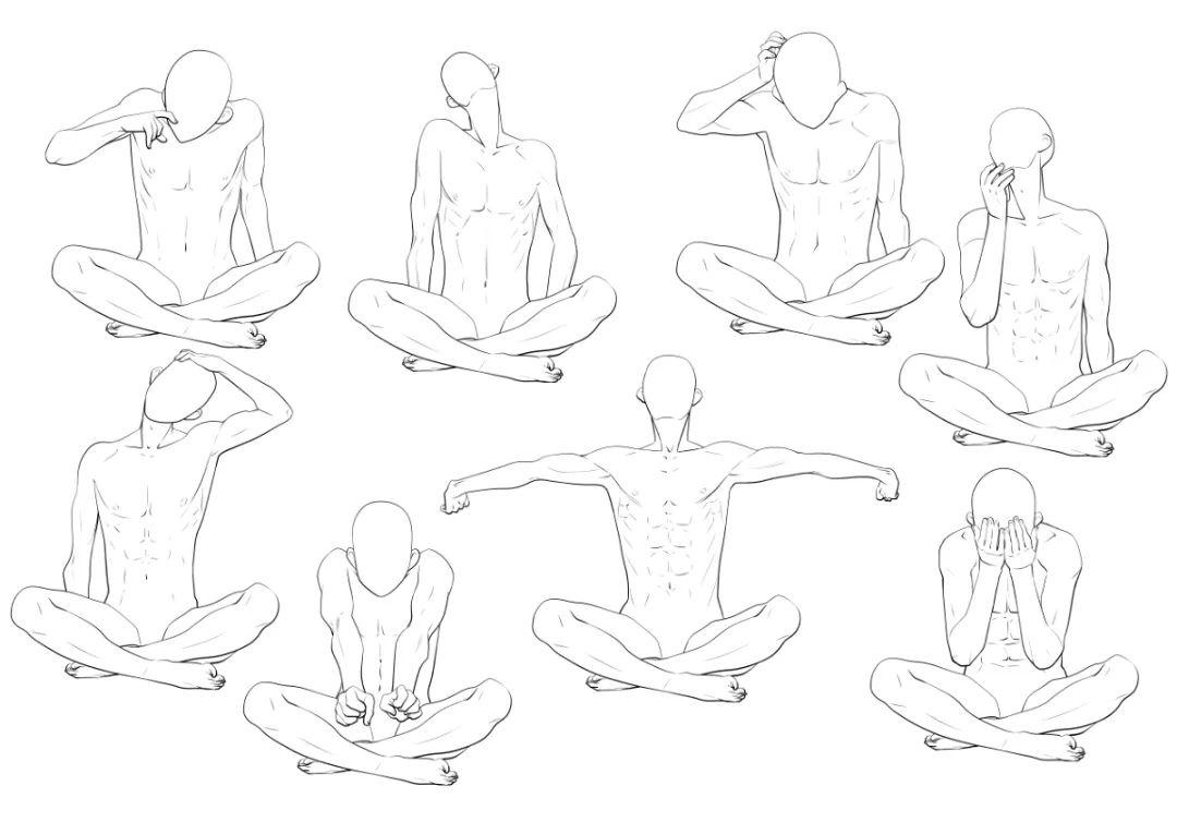 手繪動(dòng)漫設(shè)計(jì)：肝不肝你說了算！人體姿勢素材大分享