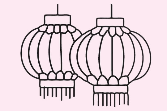 燈籠簡(jiǎn)筆畫圖片