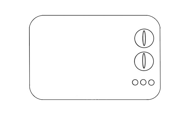 彩色微波爐簡(jiǎn)筆畫畫法步驟圖片