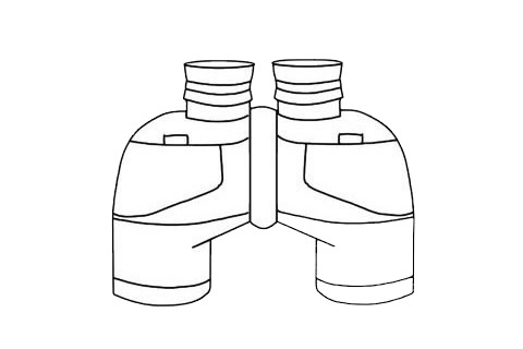 望遠鏡簡筆畫圖片