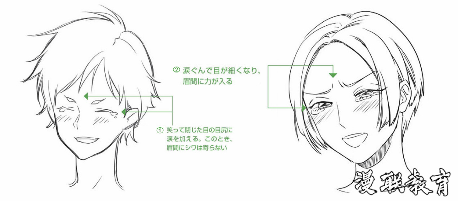喜極而泣和悔恨的漫畫(huà)人物表情怎么畫(huà)？超詳細(xì)的漫畫(huà)教程！