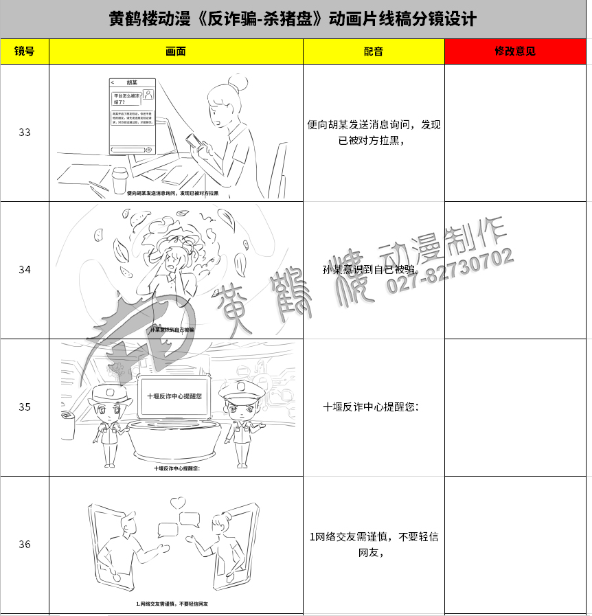 黃鶴樓動(dòng)漫《反詐騙-殺豬盤》動(dòng)畫片線稿分鏡設(shè)計(jì)33-36.jpg