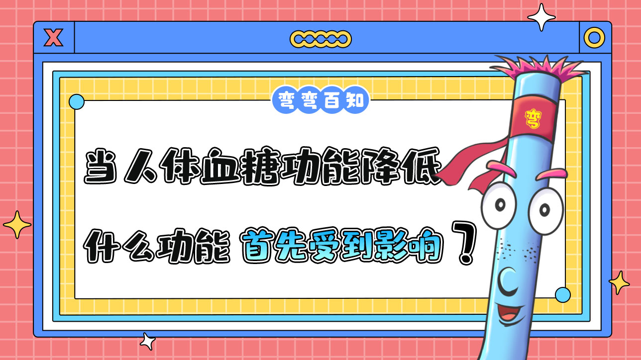 當(dāng)人體血糖功能降低到正常值以下，什么功能將首先受到影響？.jpg